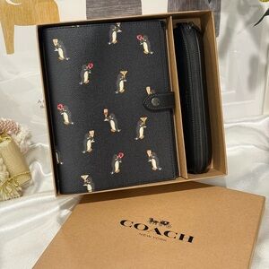 Coach Boxed Notebook And Pencil Case Set